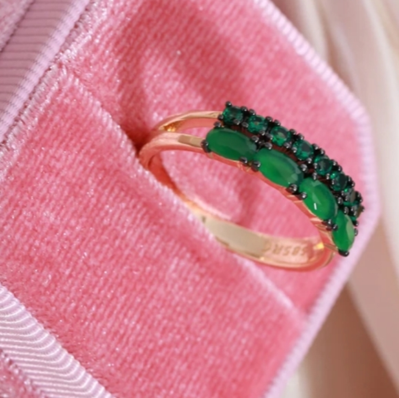 Green Opals Fashion Ring - Picture 9 of 14